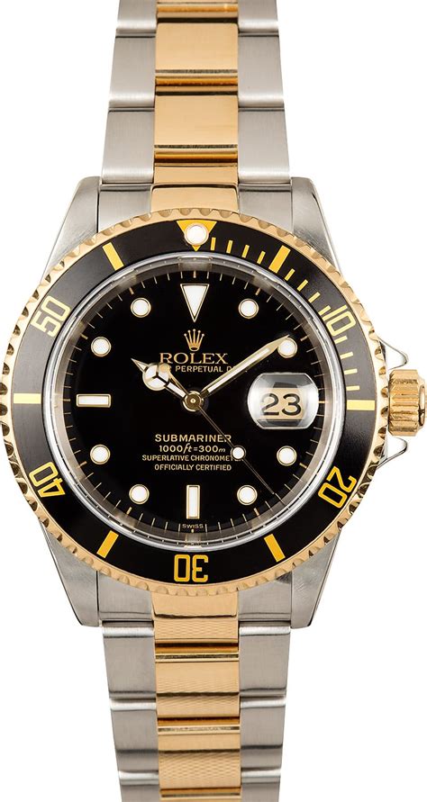 rolex submariner two tone black dial model